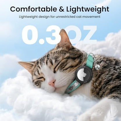 Reflective AirTag Cat Collar, Integrated Cat Collar with Air Tag Holder