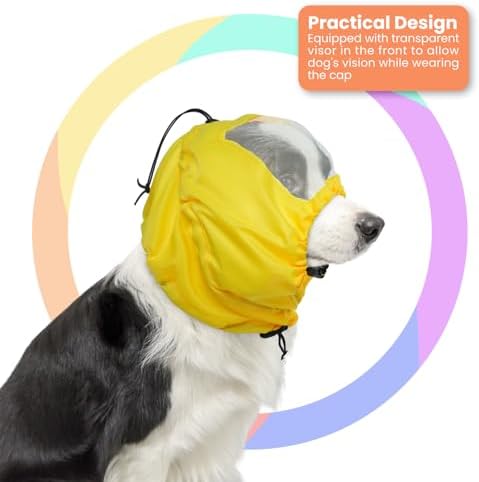 Nanaki Adjustable Shower Caps for Dogs Ears Dog Ear Covers for Bath, Shower Cap Reusable Waterproof Ear Covers for Dogs, Dog Ear Protection for Bath Dog Bath Ear Protection Bathing Grooming Swimming
