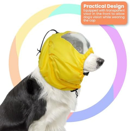 Nanaki Adjustable Shower Caps for Dogs Ears Dog Ear Covers for Bath, Shower Cap Reusable Waterproof Ear Covers for Dogs, Dog Ear Protection for Bath Dog Bath Ear Protection Bathing Grooming Swimming