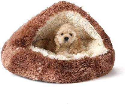 NOYAL Hooded Donut Bed, Calming Cave for Cats & Small Dogs