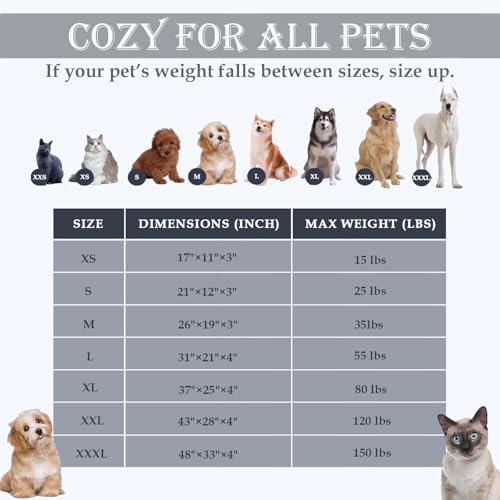 Washable Calming Dog & Cat Bed for Ultra Large Small Medium Size Pet