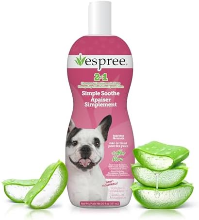 Espree Simple Soothe Dog Shampoo & Conditioner, Dog Grooming, 20 oz