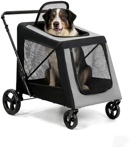 Large Dog Stroller for Large Dogs, Pet Stroller Up to 130lbs
