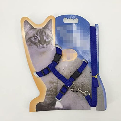 2 Pcs Adjustable Bunny Rabbit Harness with Leash Cat Puppy Walking Harness Leash Pet Harness Leash for Pigs Hamster Small Animals Red and Blue
