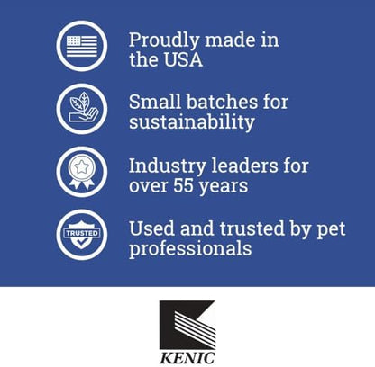 Kenic De-Shedding Dog Shampoo – Reduces Shedding with Omega-3, Omega-6, Vitamin E & B5, Gentle Conditioning Coat-Care Formula, Made in USA