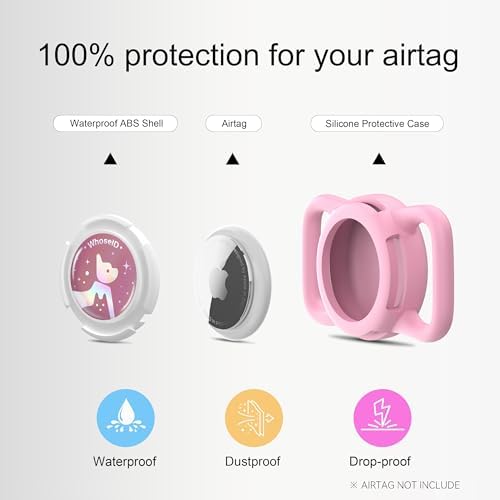 Waterproof AirTag Holder for Dog Collar, Soft Slide-On Dog AirTag Holder