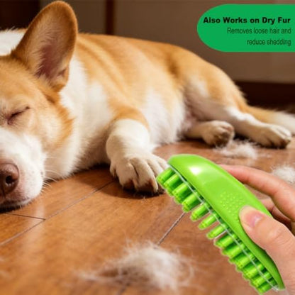 Rubber Curry Brush for Short Haired Dogs, Gentle Curry Comb