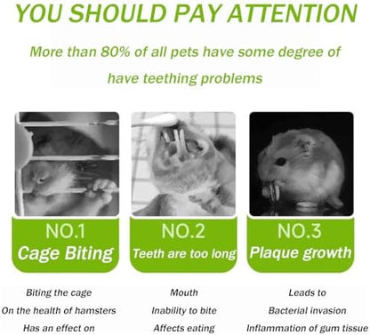 Types of Combined Chew Toys Molar Sticks Sweet Bamboo Apple Branch Timothy Grass for Pets Chinchilla Squirrel Gerbil Hamster Squirrel Guinea Pigs 400 Grams