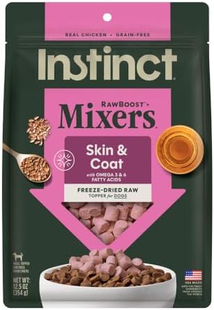 Raw Boost Mixers Skin & Coat Health Freeze-Dried Dog Food Topper, 12.5 oz. Bag