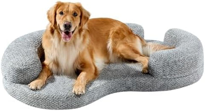 Round XXL Dog Bed for Large Sized Dog, Orthopedic Memory Foam