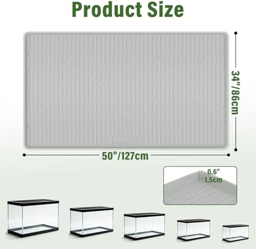Silicone Reptile Mat 50"x34" Large Bearded Dragon Flooring Mat
