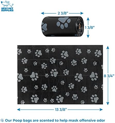 Best Pet Supplies Dog Poop Bag Holder Leash Attachment with Reusable Dispenser for Travel, Walking, Park, and Outdoor Use, Durable with Clip-On - Lime Green, Pack of 2, Plastic Dispenser w/30 Bags