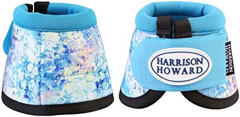 Harrison Howard Horse Bell Boots Overreach Bell Boots No-Turn Bell Boots for Horse-Durable Protective Hoof Boot