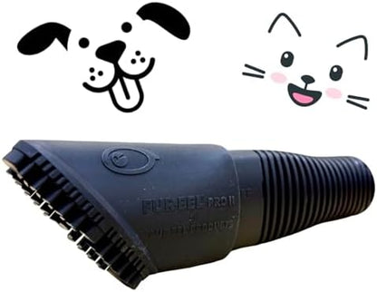 Buff Brite Fur Remover PRO II (2.0) with Fang Adapter - Dog and Cat Grooming Tool, Vacuum Attachment for Pet Hair Removal