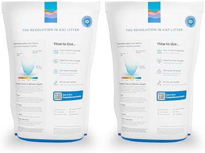 PrettyLitter Health Monitoring Cat Litter, Lotus Flower, 2-Pack, 6 lb. Bags