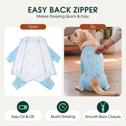 Kuoser Dog Recovery Suit, Anti-Licking Pajamas for Wounds