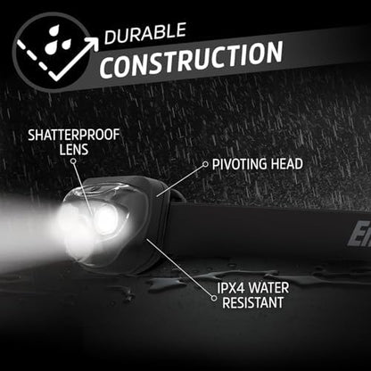 Energizer LED Headlamp PRO (2-Pack), IPX4 Water Resistant Head Light