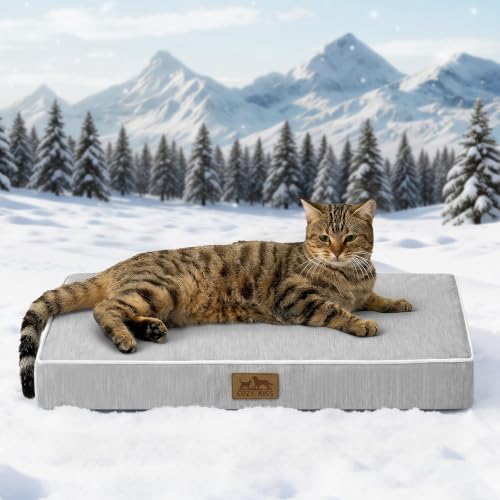 COZY KISS Cooling Orthopedic Dog Bed, Q-Max>0.5, Waterproof Lining, 29x18in