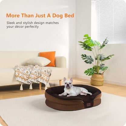 Dwanton Orthopedic Waterproof Medium Dog Bed Sofa, Gel Memory Foam, 28"