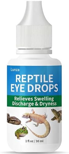 Lunza Reptile Eye Drops 30ml, Cleanses & Moisturizes, for Bearded Dragons, Turtles, Snakes, Lizards & Amphibians, with Manuka Honey & Hyaluronic Acid