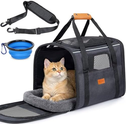 Morpilot Pet Carrier for Large Cats, Puppies & Small Dogs Up to 25lbs