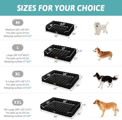COZY KISS Orthopedic Large Dog Bed, Washable Pet Bed