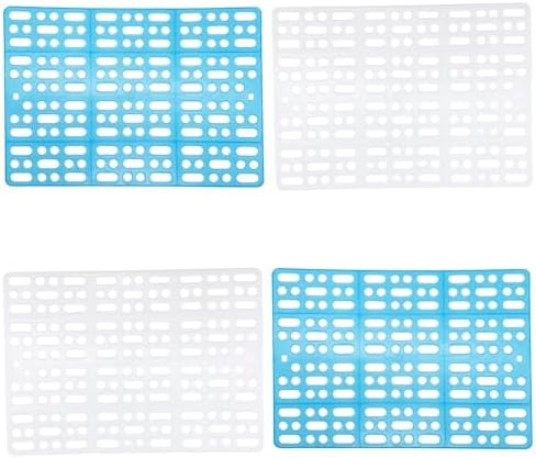 Hamiledyi 4 Piece Rabbit Feet Pad 13.4×9.8x0.4'' Hole Leak Water Design for Plastic Bunny Feet Pad Playpen Feet Mats Plastic Rabbit Cage Mat for Guinea Pig Hamster Chinchilla Ferret