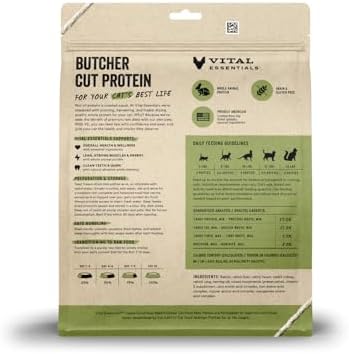 Vital Essentials Freeze Dried Cat Food, Rabbit Mini Patties, 15 oz Bag