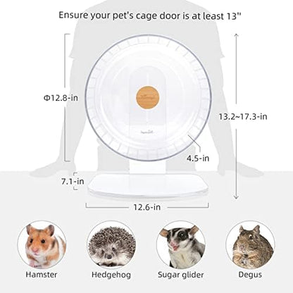 Niteangel Super-Silent Hamster Exercise Wheel: Quiet 12.8" Running Wheel