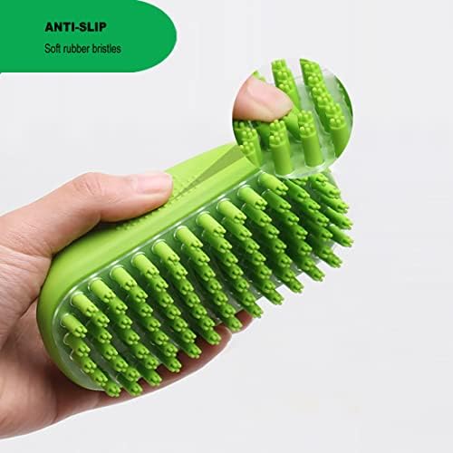 Rubber Curry Brush for Short Haired Dogs, Gentle Curry Comb