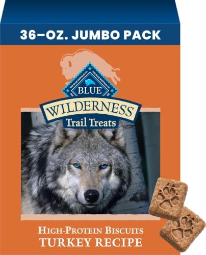 Blue Buffalo Wilderness Trail Treats Turkey Crunchy Dog Biscuits, 36 oz