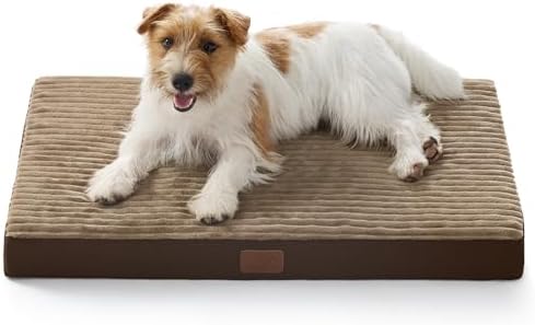 Bedsure ComfyFleece Dog Bed Medium Size Dog with Washable Cover, 29x18