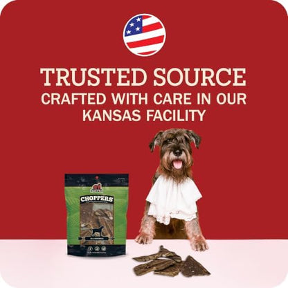 Redbarn Pet Products 100% Natural Choppers Beef Lung Chew Treats for Dogs - Premium Made in USA Rawhide-Free Single Ingredient High Protein Low Fat -18 oz