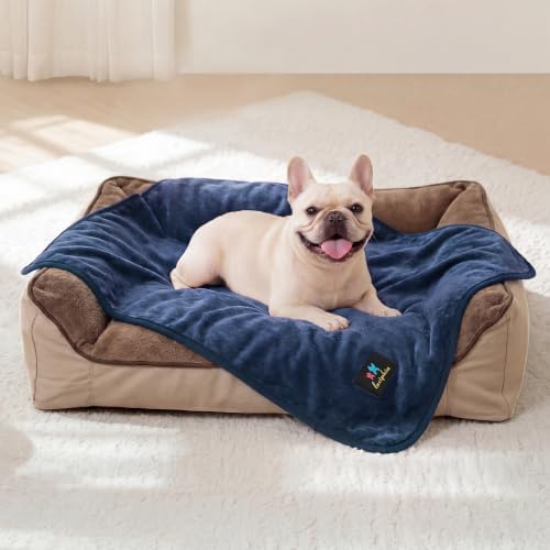 Luciphia Waterproof Pet Blanket, Washable Reversible Sherpa Fleece Throw
