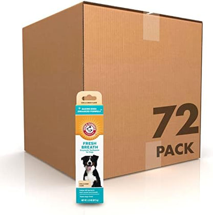 Arm & Hammer Fresh Breath Enzymatic Dog Toothpaste, 2.5 Oz, 72-Pack