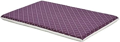 MidWest Homes for Pets Quiet Time Couture Paxton Pet Bed in Plum Fleece with Pillow Cover, Plum, 48"
