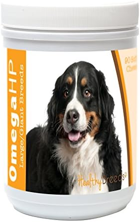 Healthy Breeds Bernese Mountain Dog Omega HP Fatty Acid Skin and Coat Support Soft Chews 90 Count