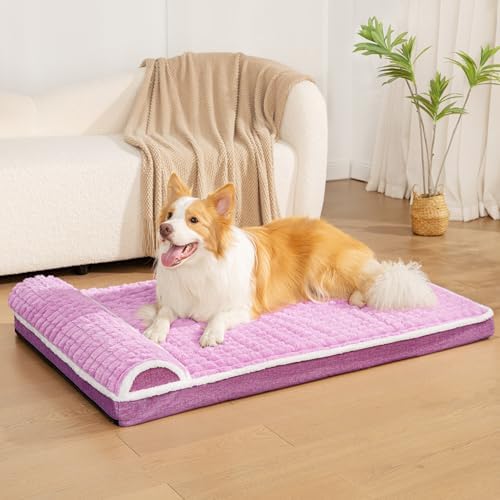 Orthopedic Large Dog Bed Pillow Pet Sofa Bed 42''X28'' Lilac
