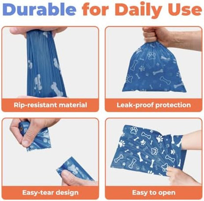 Best Pet Supplies Poop Bags for Dogs - Royal Blue, 240 Count