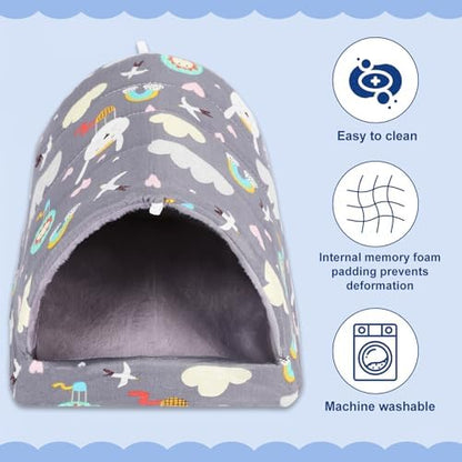UPINS 2 Pack Guinea Pig Hideout,Guinea Pig Bed