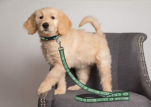 NBA Boston Celtics Dog Leash, Size Small. Heavy-Duty Metal Swivel Buckle Pet Leash