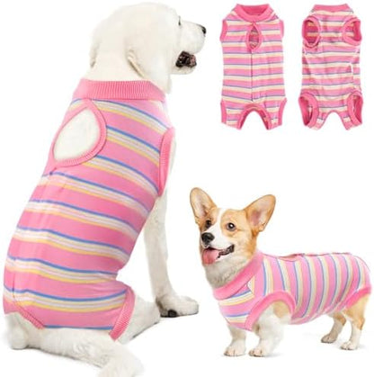 Lukovee Recovery Suit for Dogs, Onesie Spay Neuter Surgery Suit Female Male