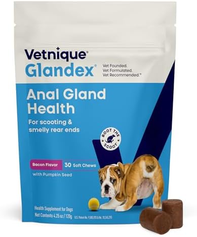Vetnique Glandex for Dogs Anal Gland Chews 30ct Pumpkin + Digestive Enzymes