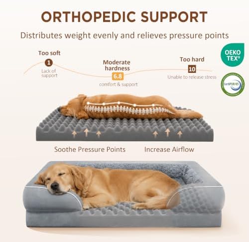 Comfort Expression Waterproof Orthopedic Dog Beds for Extra Large Dog