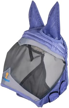 Shires FlyGuard Pro Fine Mesh Fly Mask with UV Protection Sky/Extra Extra Full/Ears