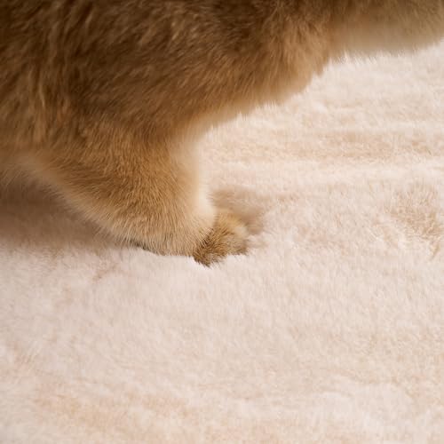 SHENGOCASE Pet Bed Cushion Pad, Faux Fur Dog Cat Pillow, Crate Mat, 20 inches, 2-Pack