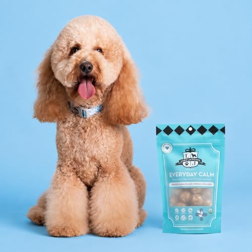 Lord Jameson Everyday Calm Soft & Chewy Organic Dog Treats - Organic Peanut Butter & Soothing Chamomile - No-Bake Recipe - Gluten-Free, Preservative-Free, USDA Certified Organic - Made In USA 6 oz