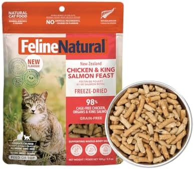 Feline Natural - High Protein Freeze Dried Dry Cat Food with 98% Meat