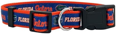 Pets First Collegiate PET Collar New Version Florida Gators Dog Collar, Size Medium. Best Sports Team Color for Dogs & Cats. A Shiny & Colorful Dog & Cat Collar Licensed by The NCAA