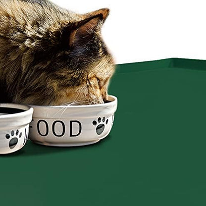 Silicone Dog Food Mat Waterproof Pet Feeding Tray for Small Medium Dogs